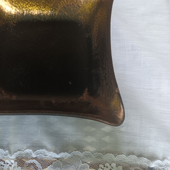 Vintage Sascha Brastoff Gold and Black Square Pottery Dish - Picture 8 of 11